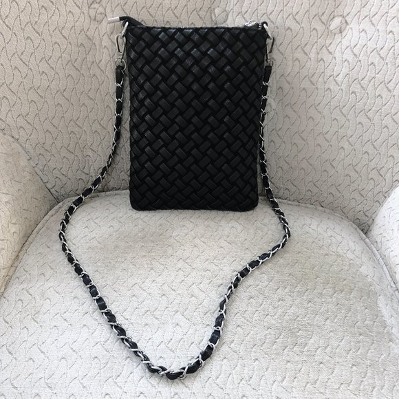 Bejeweled and Studded Black Leather Purse - Picture 2 of 2